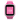 Xplora XGO3 smart klocka i rosa – framifrån. Klockan har en kamera högst upp och en rosa silikonrem.
