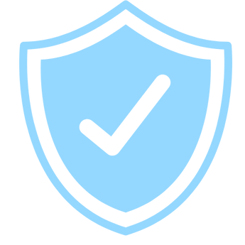blå garanti logo