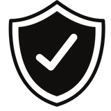 svart garanti logo