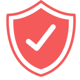 Röd warranty logo garanti