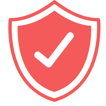 Röd warranty logo garanti