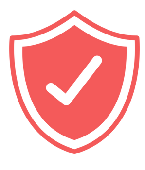 Röd warranty logo garanti