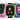 Tre Xplora X6Play-klockor i rosa, svart och blå – visa samtal, steg och färgglad display.