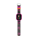 Xplora X6Play smartklockan med fotbollsarmband och rosa ram – samtal från mamma visas på skärmen.