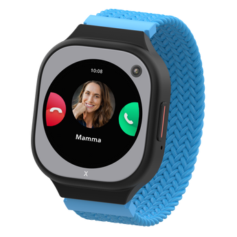 Xplora GPs klocka för barn X6Pro med bekvämt blått armband – perfekt för aktiv lek