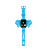 Smartklocka med Blått klockarmband och elefantmotiv, djurinspirerad design.