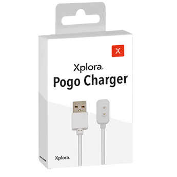 Ladda din Xplora XGO3 snabbt och säkert med vår magnetiska pogo-laddare. Den klickar enkelt på plats med magnetkontakt