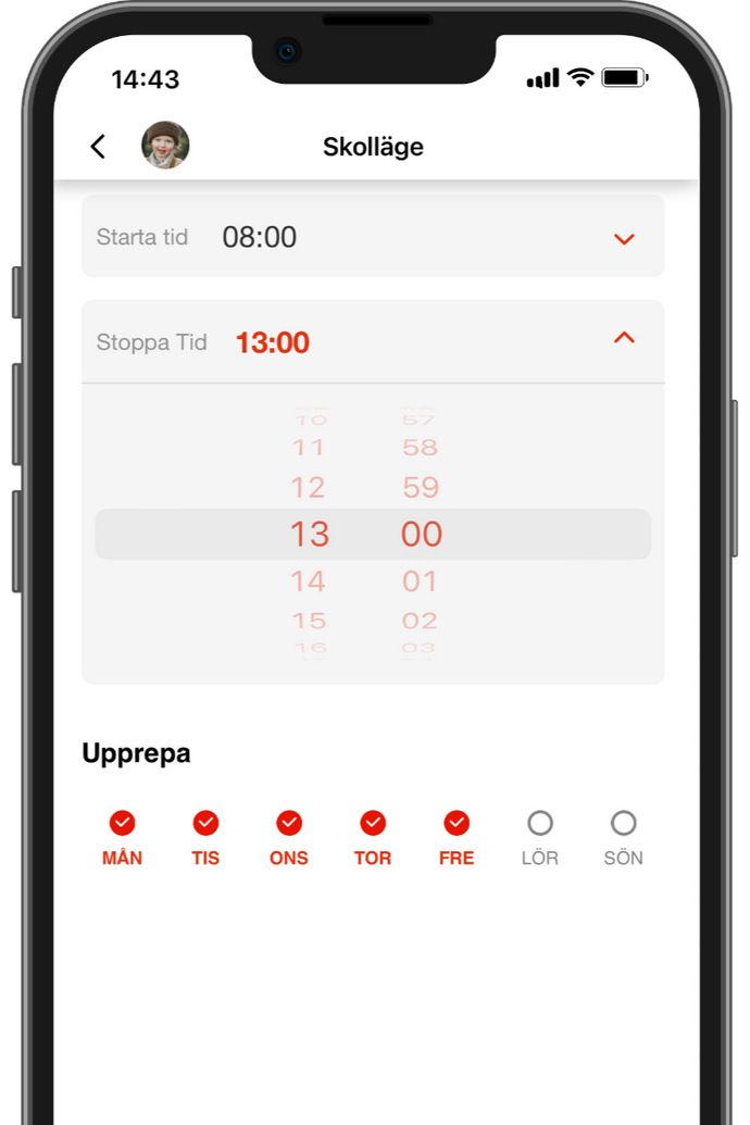 Ställ in skolläge med Xplora-appen – tysta smartklockan under lektioner