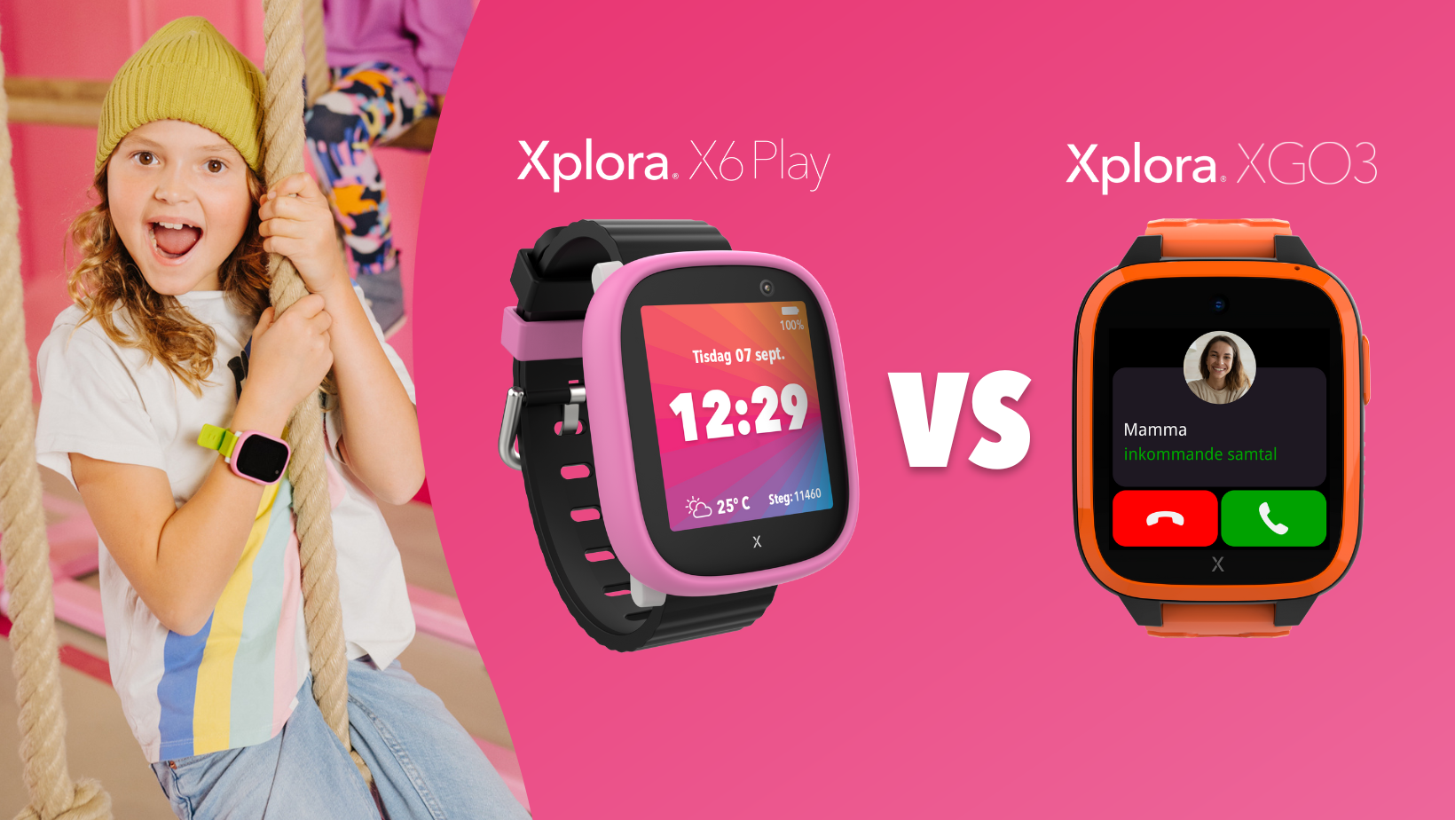 Skillnaden mellan Xploras modeller X6Play och XGO3