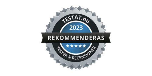 Logo Testat.nu rekommenderas 2023
